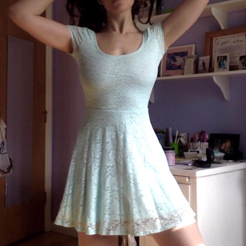 Abercrombie & Fitch Blue Lace Dress